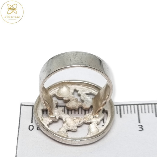 Imagen 5 de 8 de Anillo Plata Redondo Con Mariposas Caladas