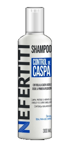 Shampoo Control De Caspa Libre De Sal Nefertiti 300 Ml