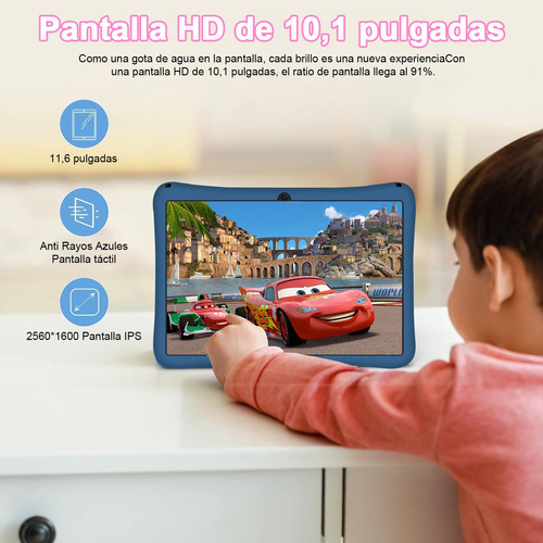 Hancdon A9+ Kids Tablet Android 12 Con Funda Soporte 512gb