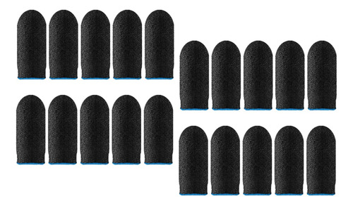 20 Piezas Gaming Finger Sleeves Gamer Thumb Protector Azul