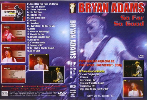 Dvd Lacrado Bryan Adams So Far So Good
