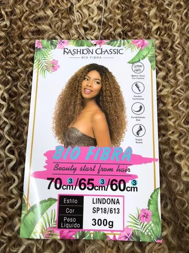 Cabelo Cacheado Bio Fibra Lindona Fashion Classic 70cm