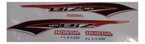 Kit Adesivo Jogo Faixas Honda Biz 125 2015 Ex Vermelha Cor Vermelho