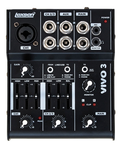 Consola Mixer Pasivo Lexsen Vivo 3 