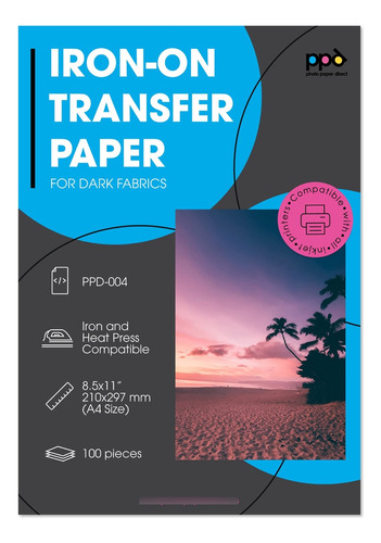 Ppd Inkjet Premium Camiseta Papel Para Transferencia Ltr