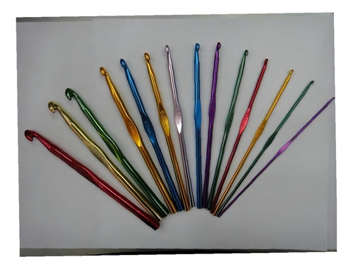 Juego De 4 Agujas De Tejer De Aluminio Multicolor Para Tejer