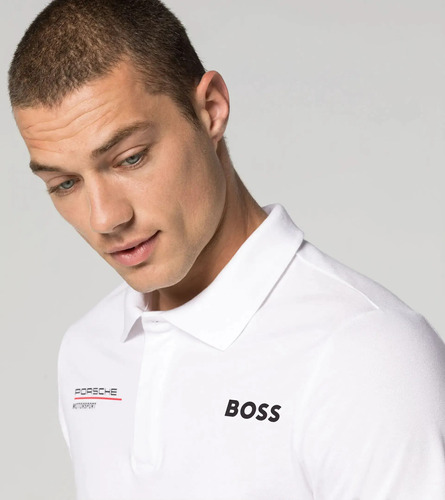 Camisa Polo Porsche X Boss Motorsport Branca Original