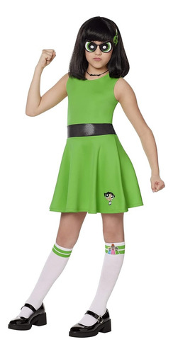 Disfraz Para Niñas De Bellota Chicas Superpoderosas Verde M 8-10