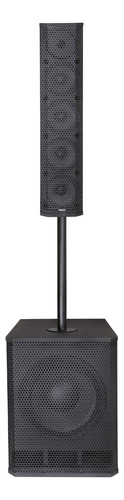 Sistema De Caixas Donner Vert1800 Para Igrejas Eventos Som Cor Preto 110v/220v