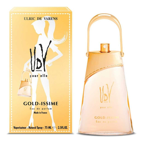 Perfume Feminino Ulric De Varens Gold Issime 75ml Eau De Parfum Spray