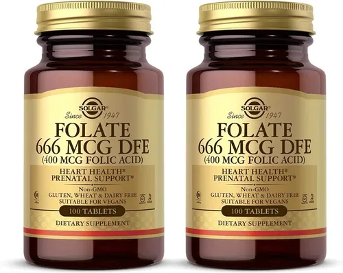 comprar Folato 666 Mcg Dfe Acido Folico 400 Mcg 100 Tabletas Solgar