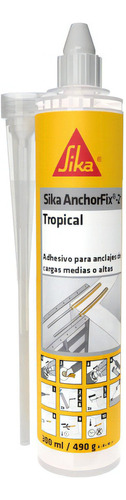 Adhesivo Sika Anchorfix -2+ Para Anclajes 300ml Color Gris