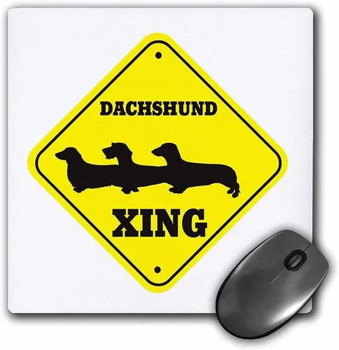 Mouse Pad Dibujo Cartel Rey De Perros Daschund 8x8 Pulgadas