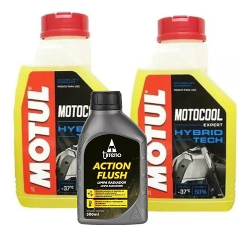 2 Limpa Radiador Motul Motocool + Tirreno Action Flush