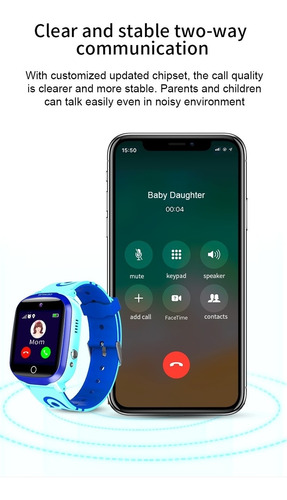 Imagen 3 de 10 de Smartwatch Para Niños 2g Impermeable Rosa