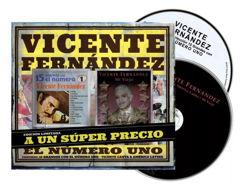 Vicente Fernandez 15 Grandes # 1 Uno & Mi Viejo 2 Cd 