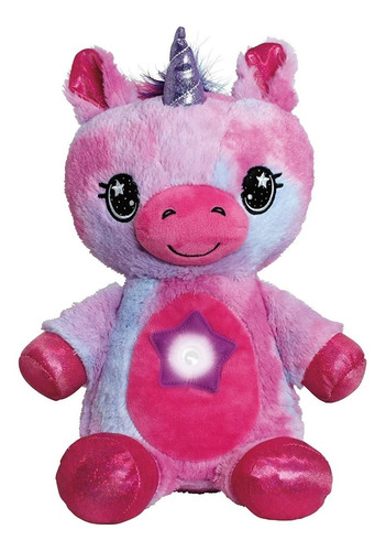 Peluche Dream Lites Star Belly  Rosa Proyector Luz Nocturna 