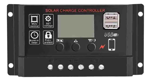 Controlador De Panel Solar Y 30a Regulador De Carga De Bater
