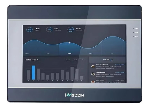 Hmi Wecon 7 Pulgadas Touch 24vdc Com Rs232, Rs422 Y Rs485