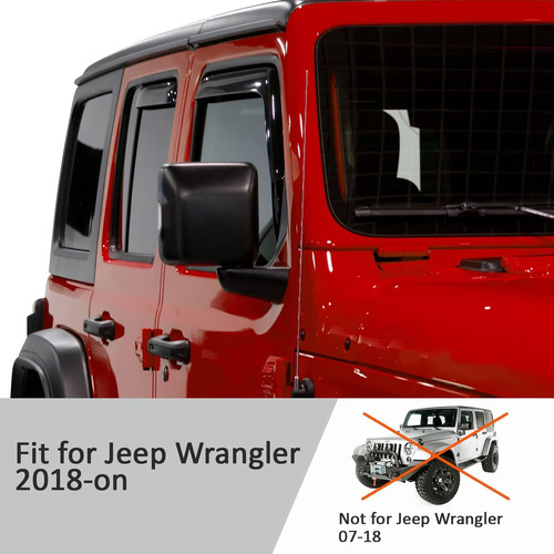 Protectores De Lluvia Extra Duraderos Canal Jeep Wrangl...
