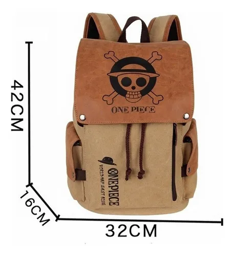 Mochila Impermeable De One Piece Mochilas Escolares De Moda Color Monkey D.  Luffy