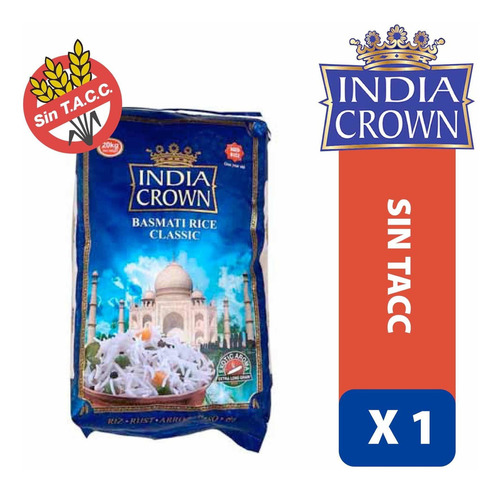Arroz Basmati India Crown Sin Tacc 1 Kg.