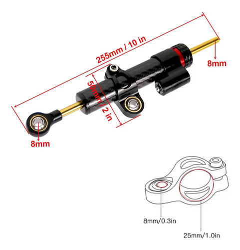 Amortecedor De Direção Hornet Cb 600f Amortecedor Guidão