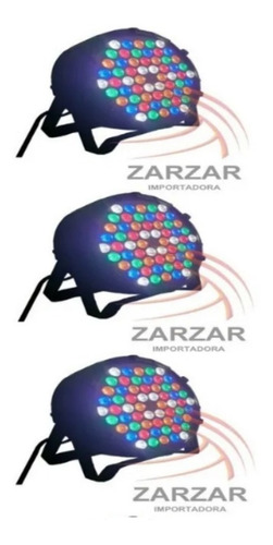 Imagem 1 de 4 de 3 Canhao Refletor Led 60 Leds 3w Rgbwa Iluminacao Âmbar Slim
