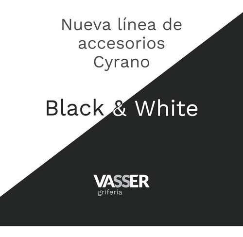 Toallero Barra Baño Barral Metal Vasser Cyrano Negro