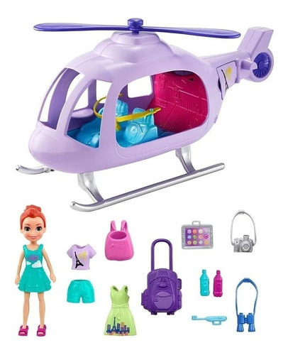 Polly Pocket Core Helicóptero De Aventuras Set De Juego