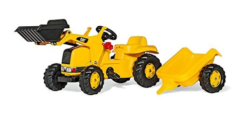 Tractor De Construcción A Pedales Rolly Toys Cat, Con Carga