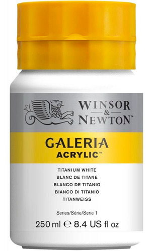 Tinta Acrílica Galeria Winsor & Newton 250ml Titanium White