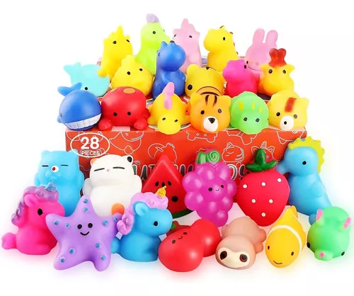 Nobasco Squishies, Pack 28 Mochi Squishy Toys - Kawaii Cat S