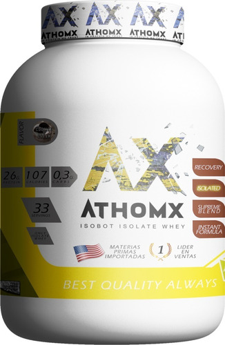 Whey Protein Aislado Suero Leche 90% 1 Kg Athomx Isobot