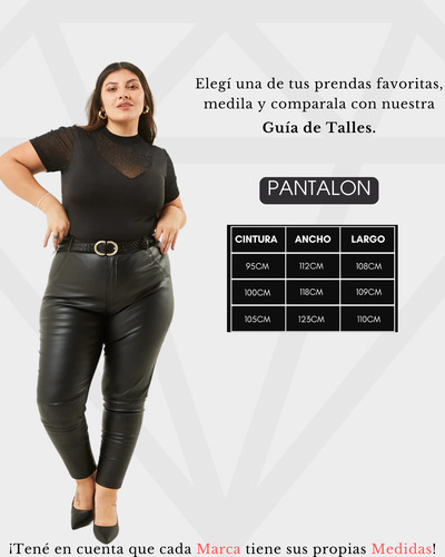 Pantalon Chupin Engomado Liso Mujer Tiro Alto Talles Grandes