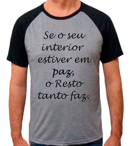 Camiseta Raglan Camisa Blusa O Resto Tanto Faz Frases