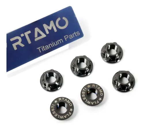 comprar M10 × 1.0 Tuerca Brida Titanio Kit Hexagonal 6pcs Negro