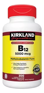 Vitaminas B12 5000 Mcg Kirkland 300 Tabletas Original