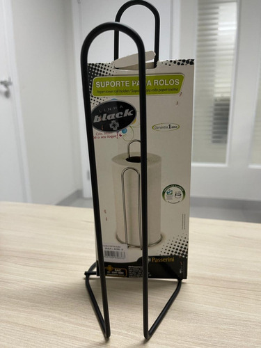 Imagem 3 de 4 de Porta Rolo Papel Toalha Suporte Vertical Mesa Várias Cores