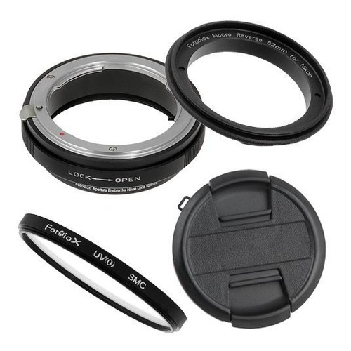 Kit De Anillo Inverso De La Macro De Rb2a 52mm Con Cont...