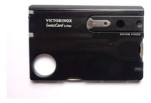 Swisscard Lite Victorinox Color Negro Translúcido