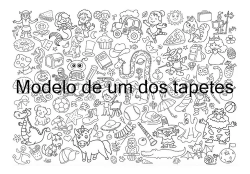 Livro-Tapete Para Colorir: Mais de 100 Desenhos Incríveis - Lupel