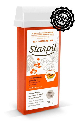 Cera depilatoria Roll-on de papaya Starpil, 100 g