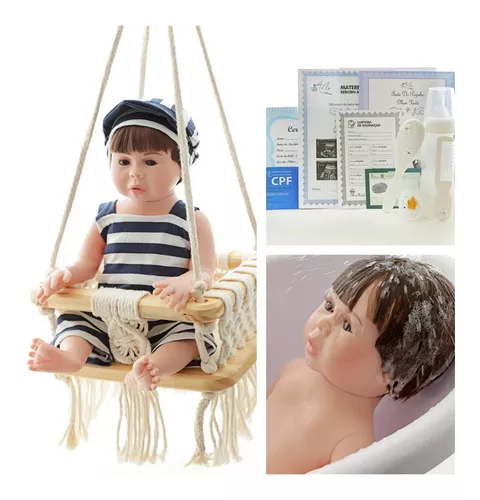 Bebe Reborn Menino Principe Enxoval + Bolsa Maternidade