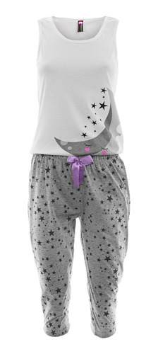 Pijama Colombiana En Polialgodón - Luna