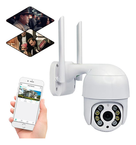 Câmera Segurança A8 Icsee Dome Wifi Externa Infravermelho Branco