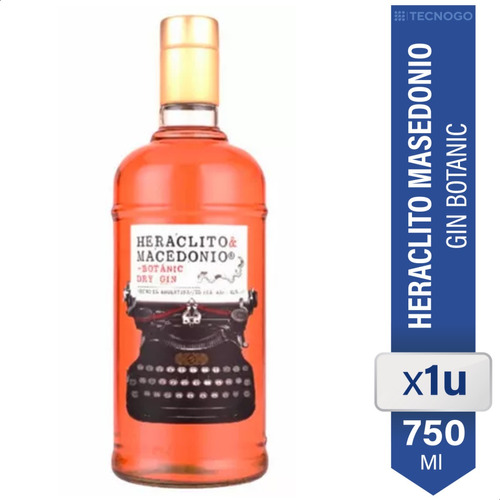 Gin Heraclito Macedonio Dry Ginebra Botanic 750ml 01almacen