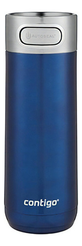 Termo De Viaje 16 Oz Luxe Autoseal Acero Inoxidable Contigo Color Azul