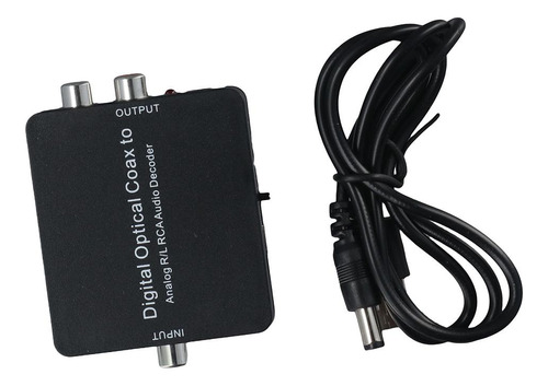 Óptico Spdif Toslink Negro Coaxial Digital A Analógico