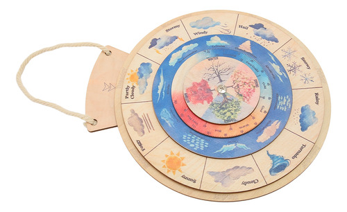 Reloj Con Calendario Cognitivo Para Niños, Clima, Nubes, Tem